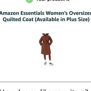 Amazon Essentials Brown Quilted Jacket